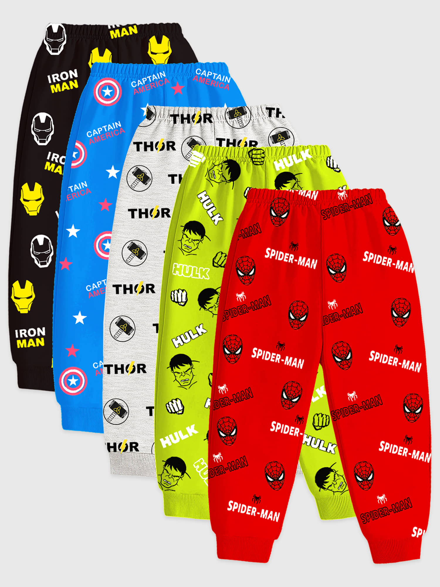 Kuchipoo Pack of 5 Boys Cotton Blend Trackpant ( Multicolor 9 ) - Track Pants | Buy online on ZillyBuy