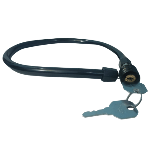 MALAIKAH PVC Black Cable Lock 22 Inch with Steel Wire & 2 Keys – Heavy-Duty Safety Lock for Cycle & Scooter – Single Pack