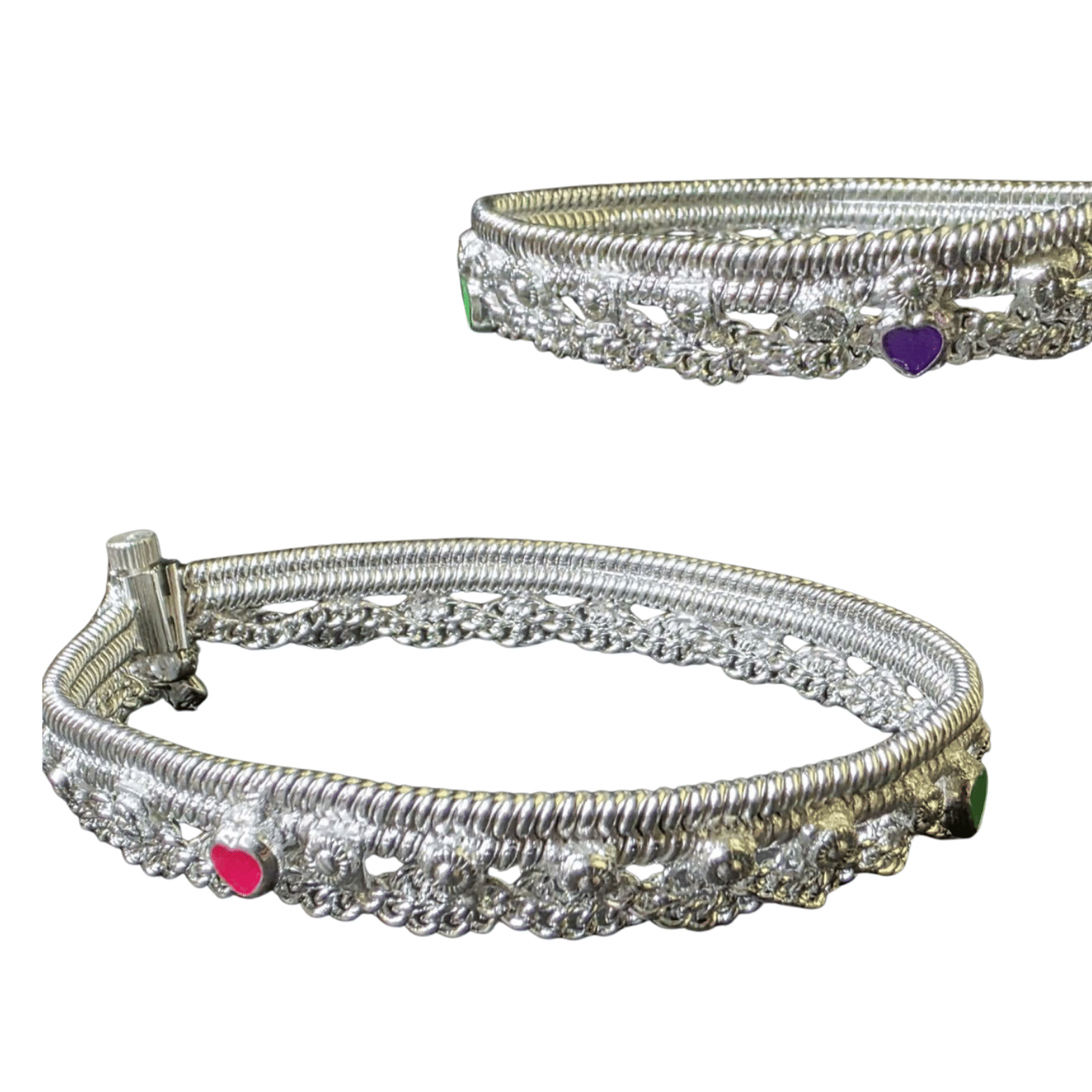     			METTI MOHAN TRADERS Silver Anklets ( Pack of 2 )
