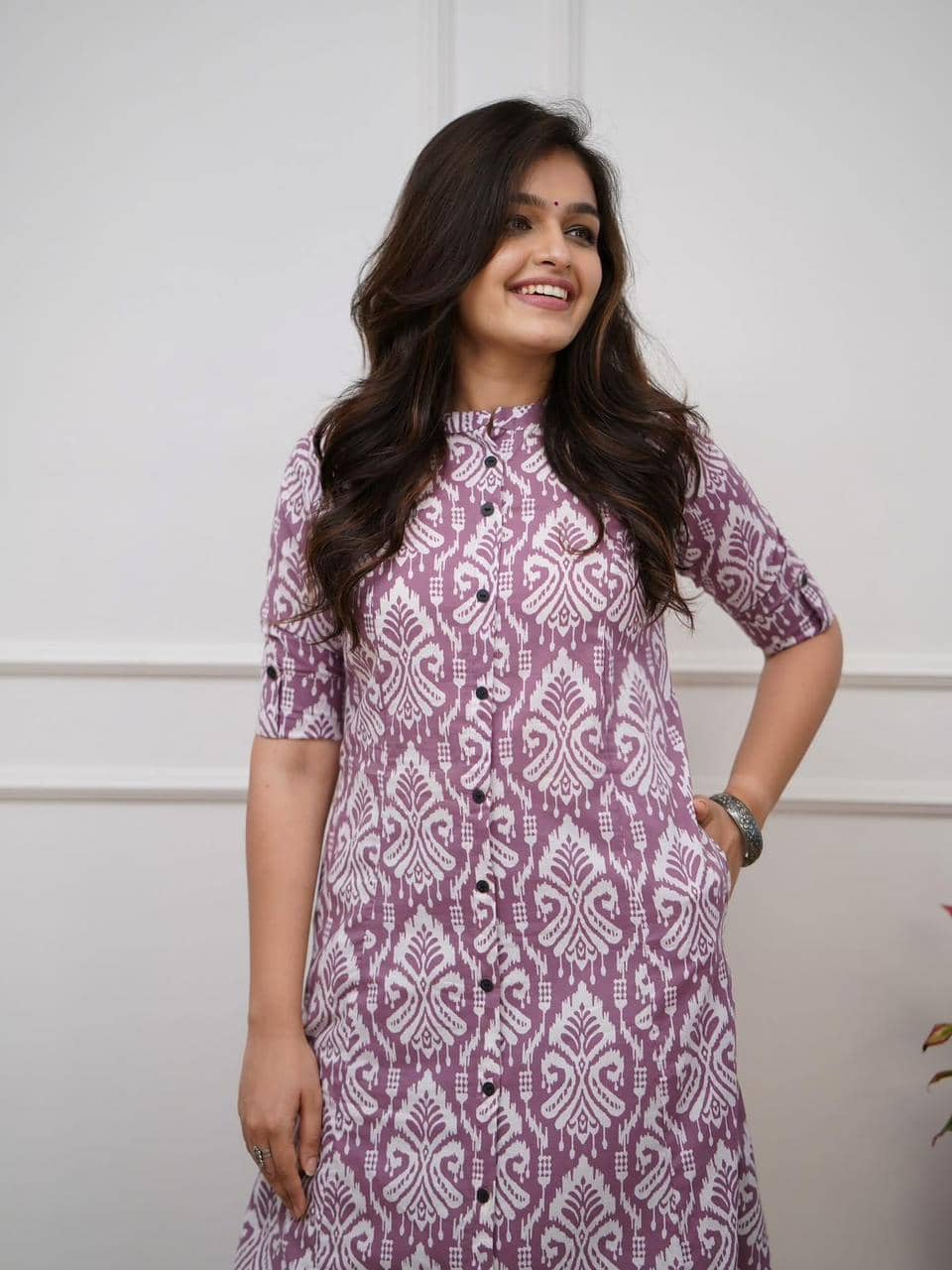 Mahek Fashion Women Printed Top With Palazzos Co-Ord Set ( Navy Blue )