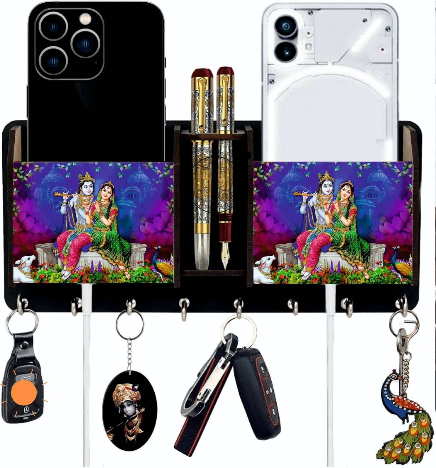     			MahiArt Multicolour Wood Key Holder - Pack of 1