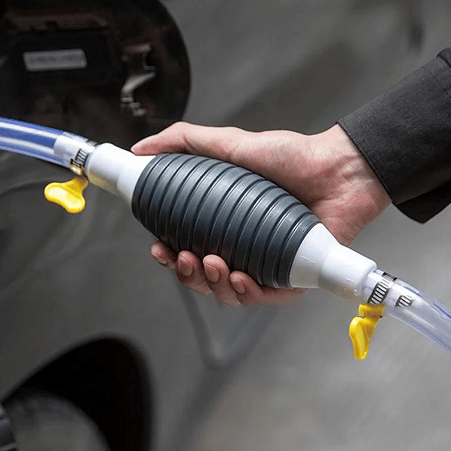     			Manual Hand Siphon Pump with Flexible Hose for Water, Fuel, Aquarium, Gasoline, Diesel & Oil Transfer
