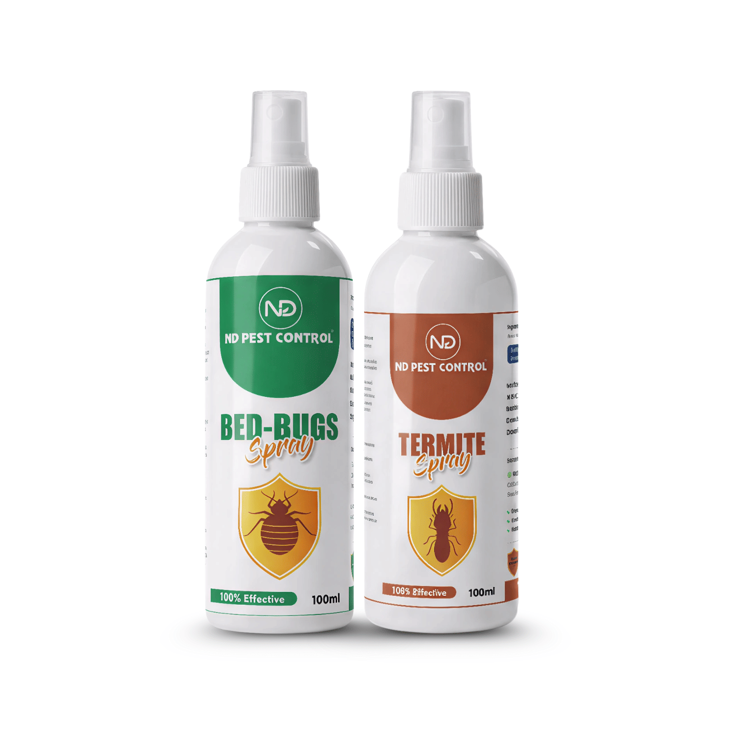     			ND Pest Control Termite & Bed Bugs Spray | 100% Effective Pest Control Solution | Kills Bed Bugs, Termites, and Hidden Insects | Safe & Easy to Use (Pack of 2 - 100ml Each)