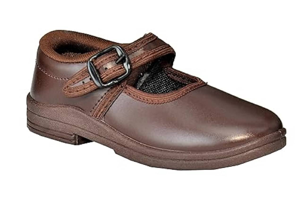     			Onbeat - Brown Girl's School Shoes ( 1 Pair )