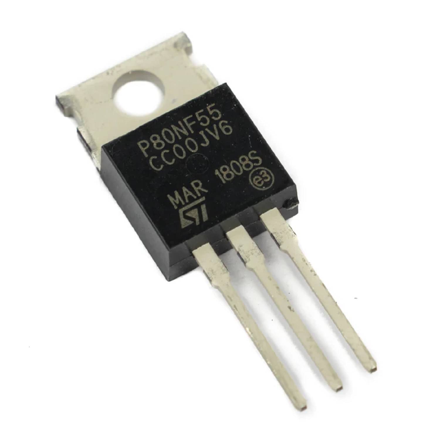 P80NF55 (STP80NF55) MOSFET - 55V 80A N-Channel Power MOSFET (Pack of 5)     			P80NF55 (STP80NF55) MOSFET - 55V 80A N-Channel Power MOSFET (Pack of 5)