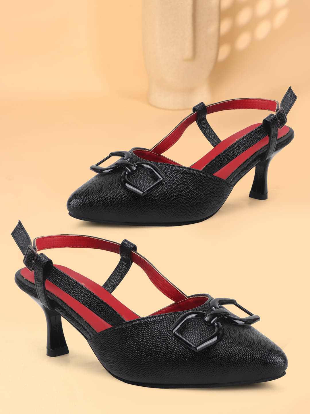     			PLANET WALK Black Women's Sandal Heels