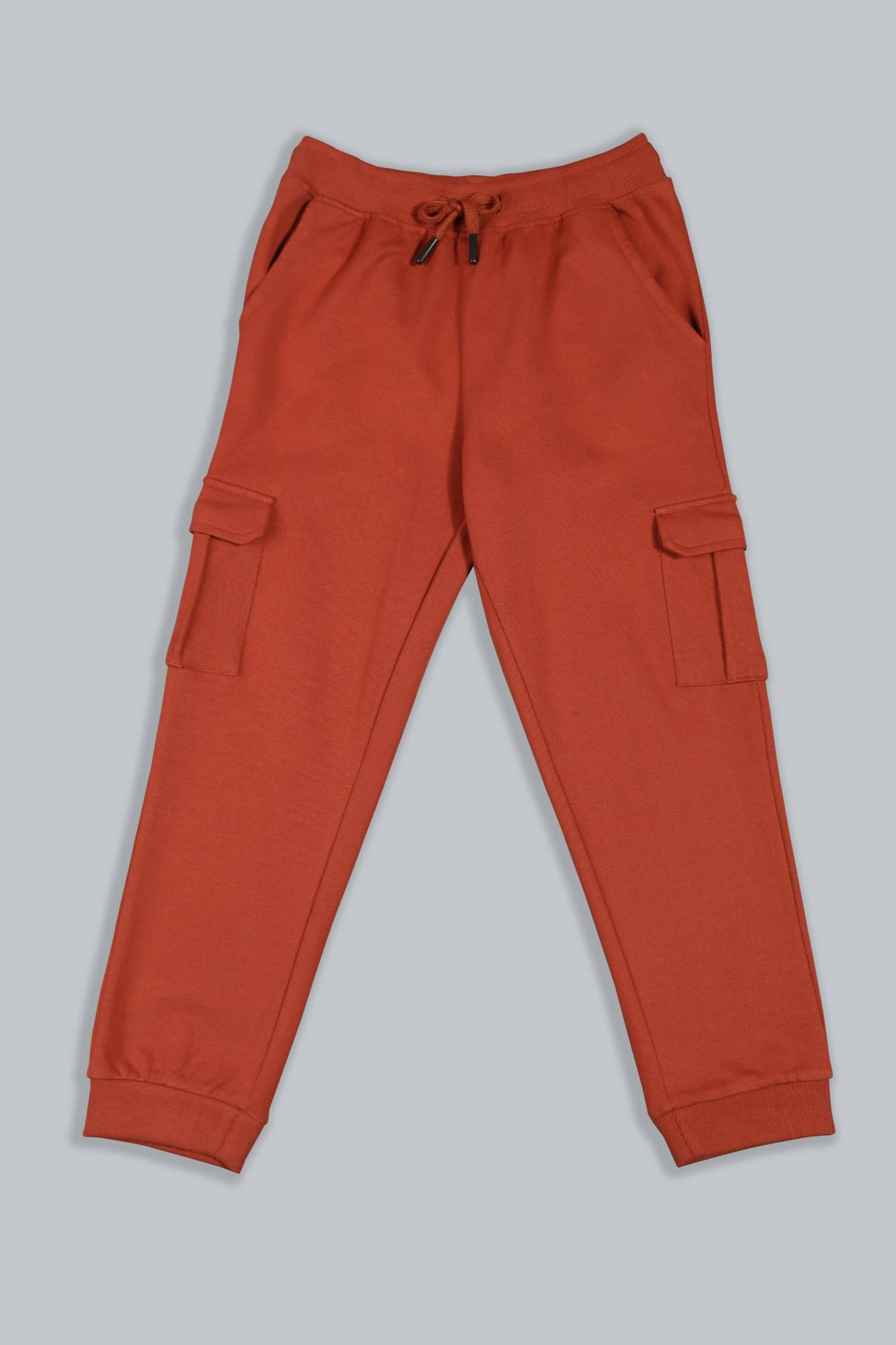     			PLUM TREE Pack of 1 Boys Cotton Cargos ( Orange )