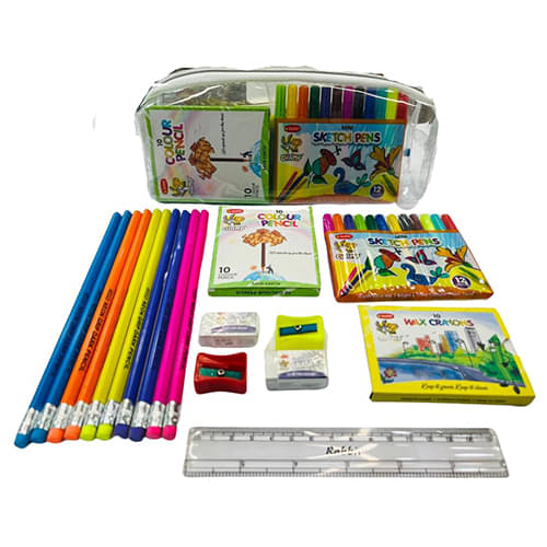 Rabbit Stationery Combo Kit for Kids | 18 School Essentials with Pencils, Crayons, Sketch Pens & Pouch | Creative Back-to-School Gift Set for Boys & Girls     			Rabbit Stationery Combo Kit for Kids | 18 School Essentials with Pencils, Crayons, Sketch Pens & Pouch | Creative Back-to-School Gift Set for Boys & Girls