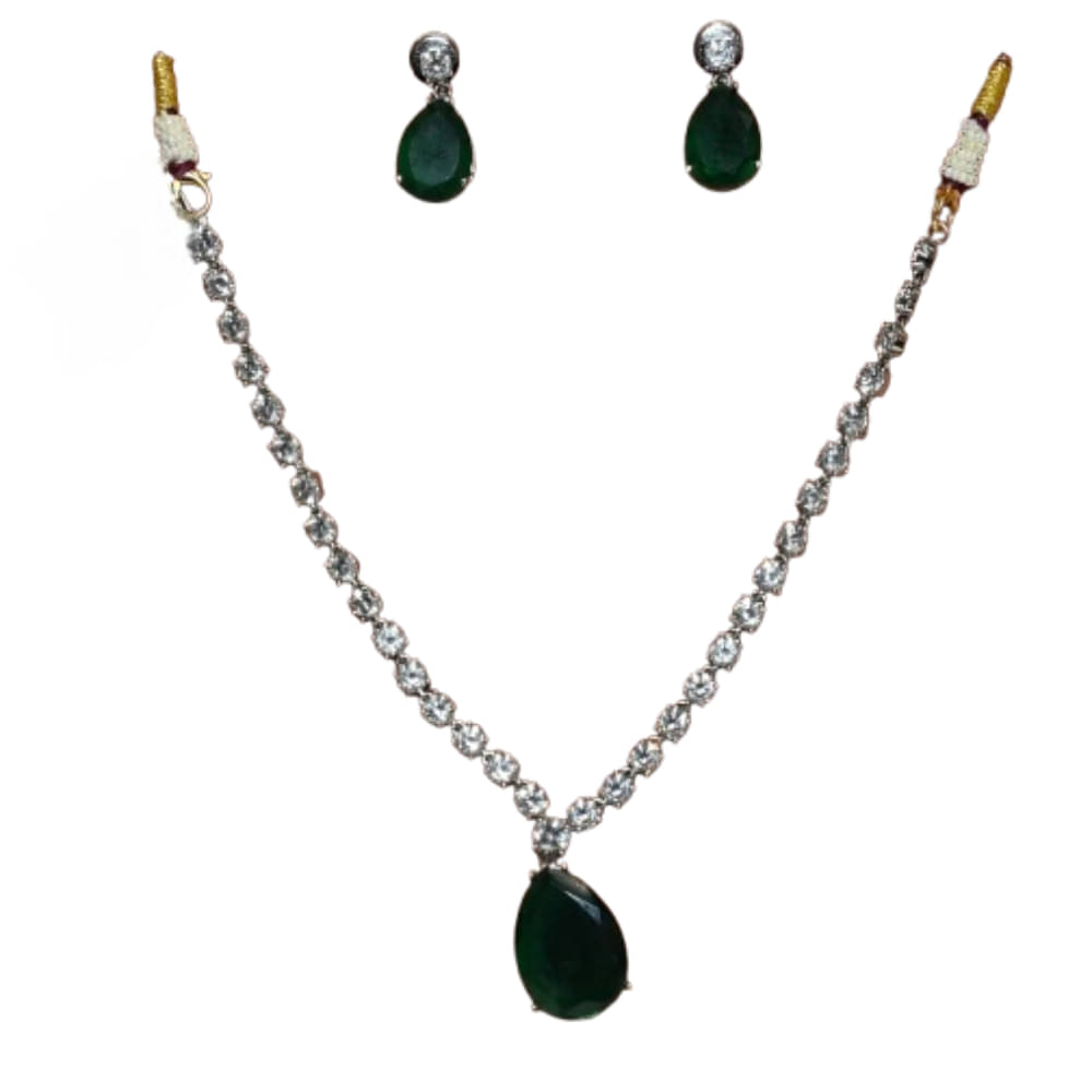     			Raj Shri Group Green Alloy Necklace ( Pack of 1 )