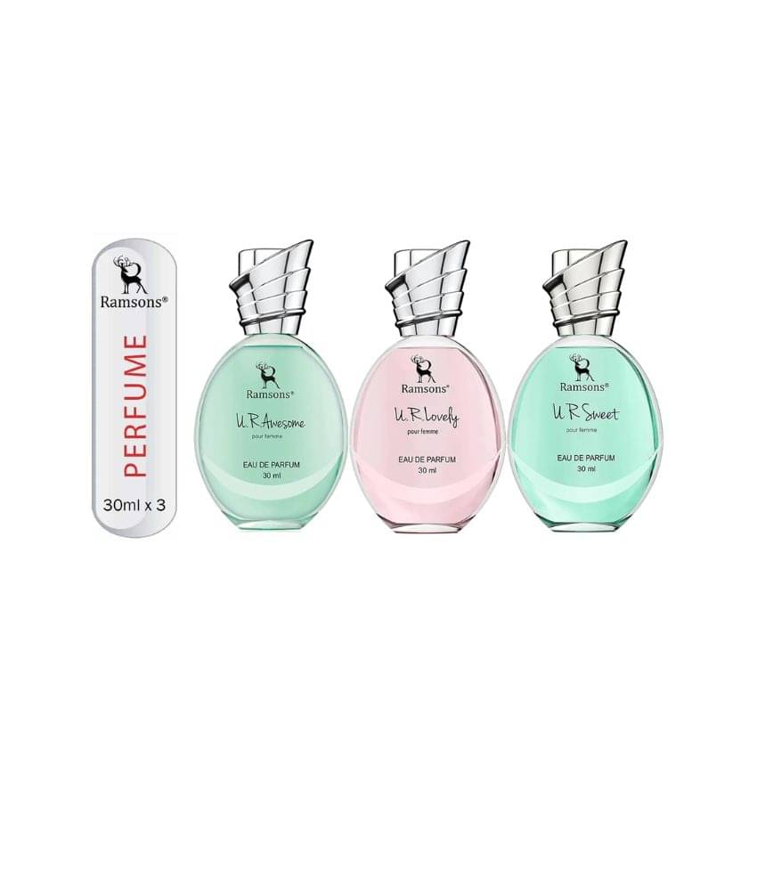    			Ramsons - U R LOVELY, U R SWEET & U R AWESOME EDP Combo Perfume For Women 30ml each (Pack of 3)