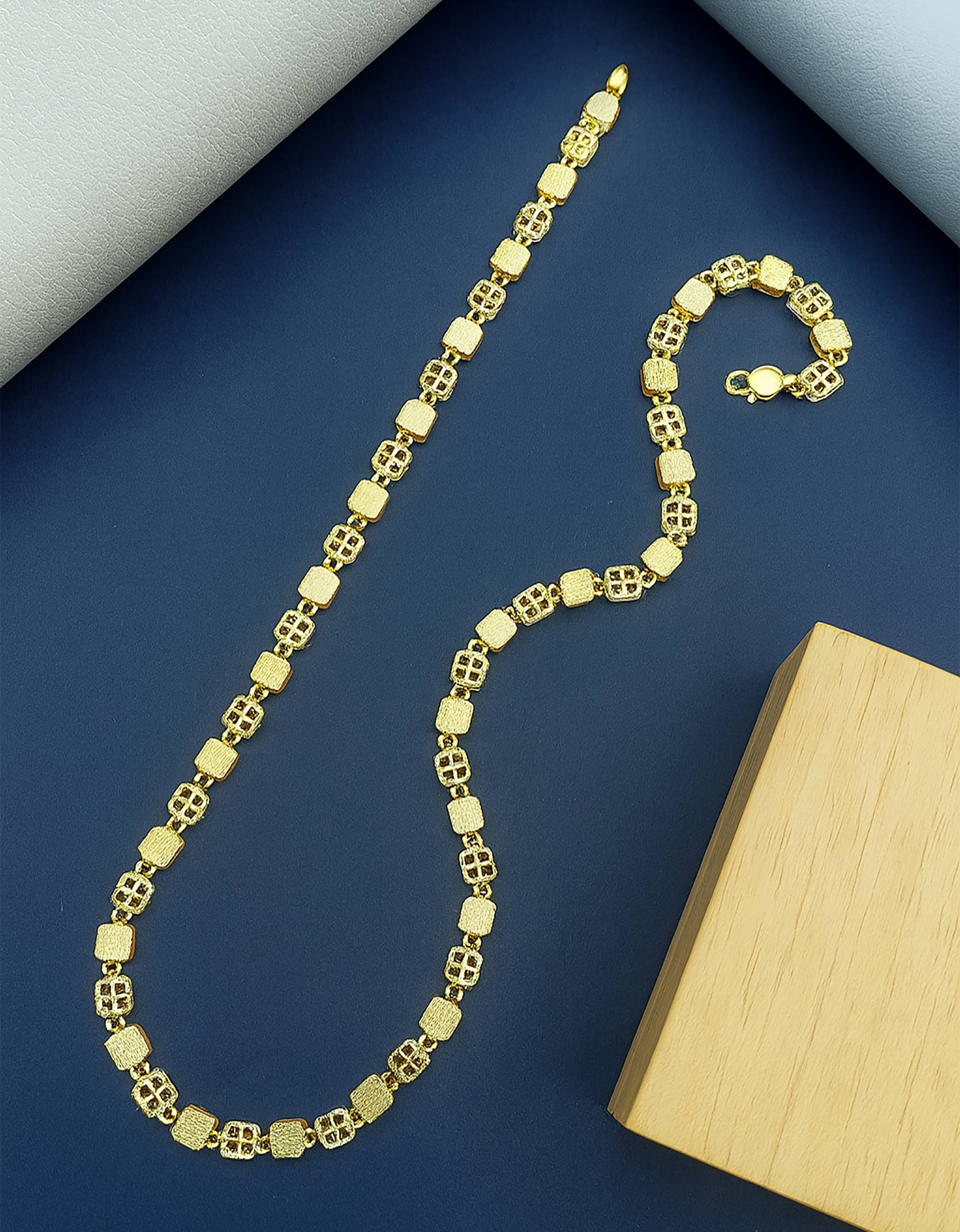 SHANKHRAJ MA LL Gold Plated Chain ( Set of 1 ) SHANKHRAJ MA LL Gold Plated Chain ( Set of 1 )