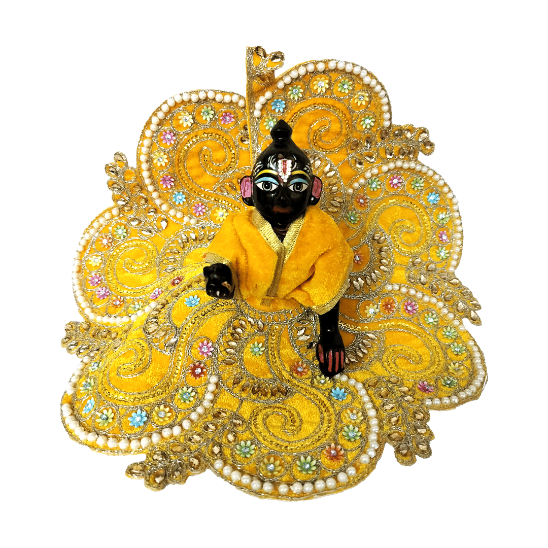     			SHREE JI ENTERPRISES Laddu Gopal Yellow Velvet Dress ( Pack of 1 )