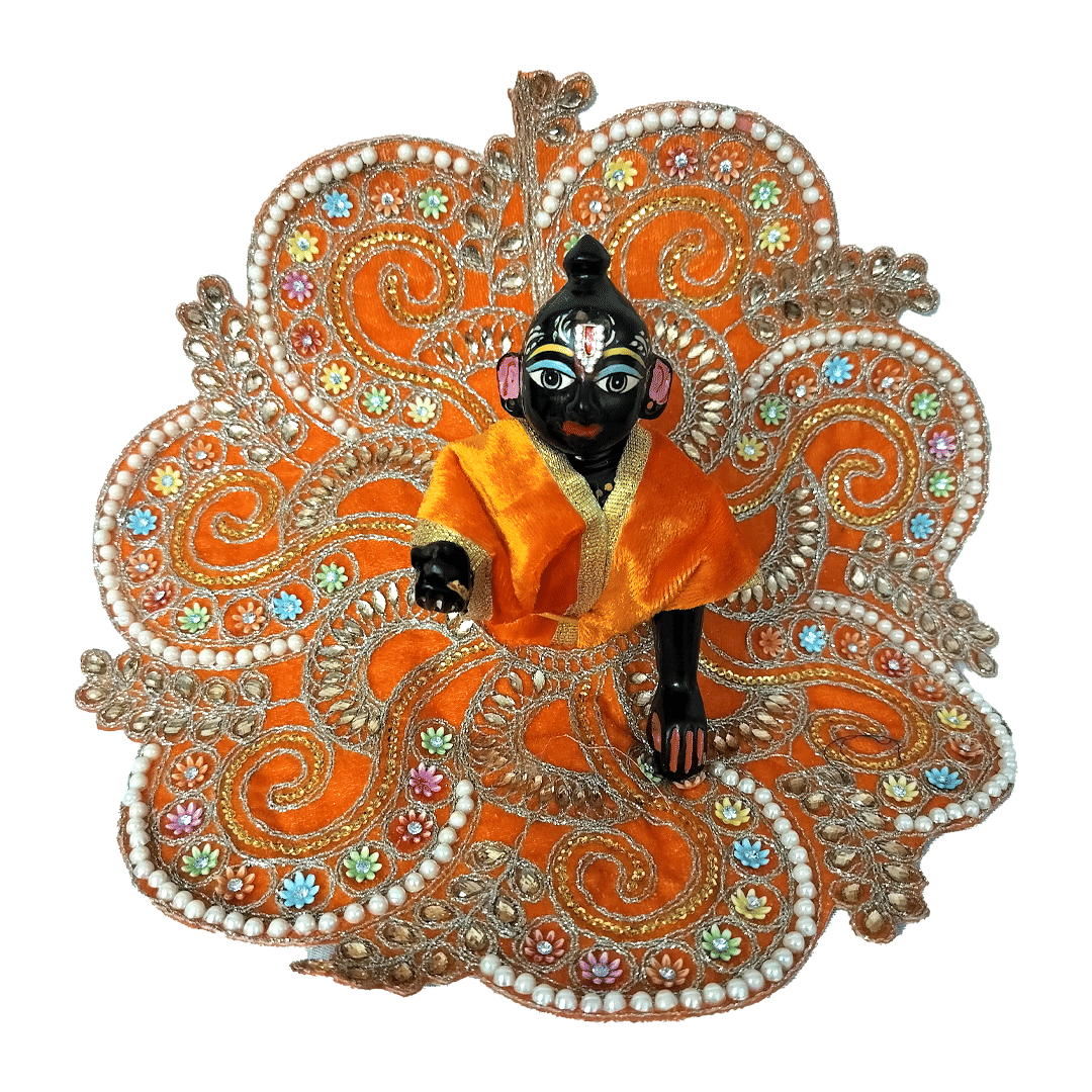     			SHREE JI ENTERPRISES Laddu Gopal Orange Velvet Dress ( Pack of 1 )