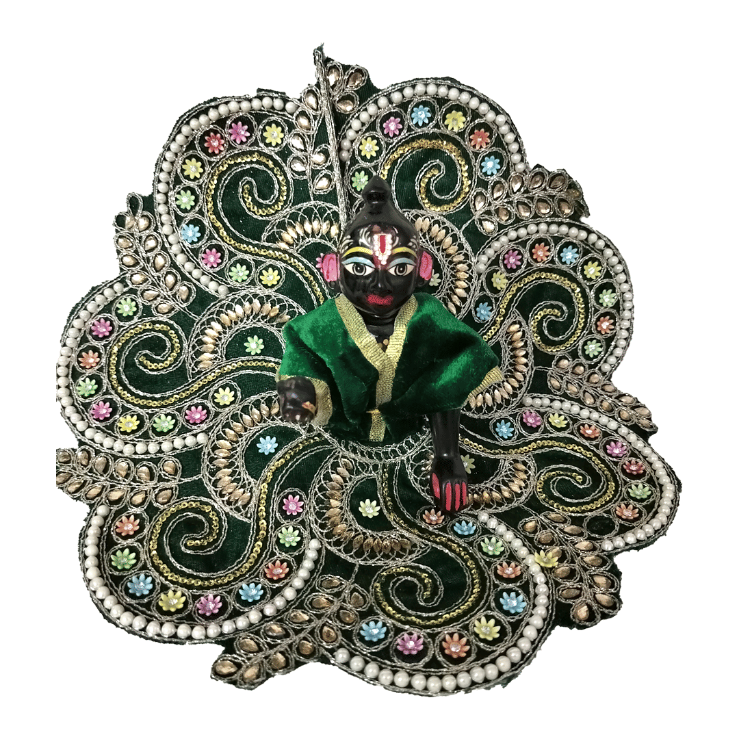     			SHREE JI ENTERPRISES Laddu Gopal Green Velvet Dress ( Pack of 1 )