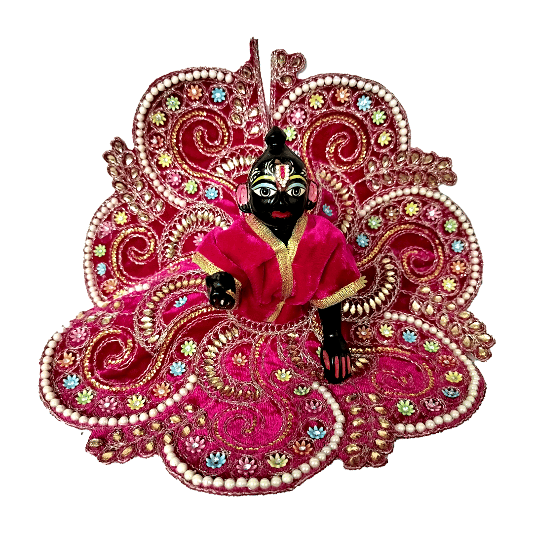     			SHREE JI ENTERPRISES Laddu Gopal Pink Velvet Dress ( Pack of 1 )