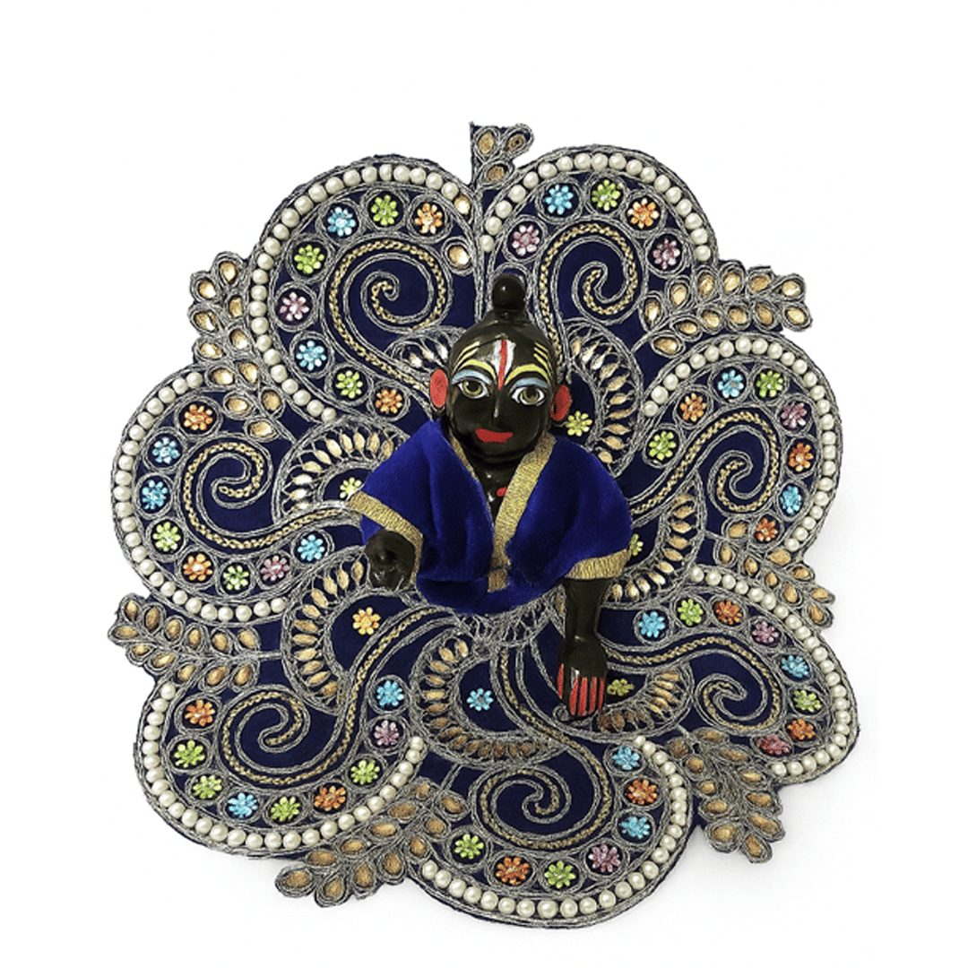     			SHREE JI ENTERPRISES Laddu Gopal Blue Velvet Dress ( Pack of 1 )