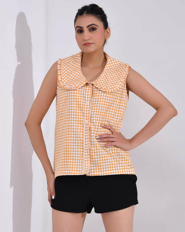     			SIDDHO HUM Women's Cotton Regular Top ( Yellow )