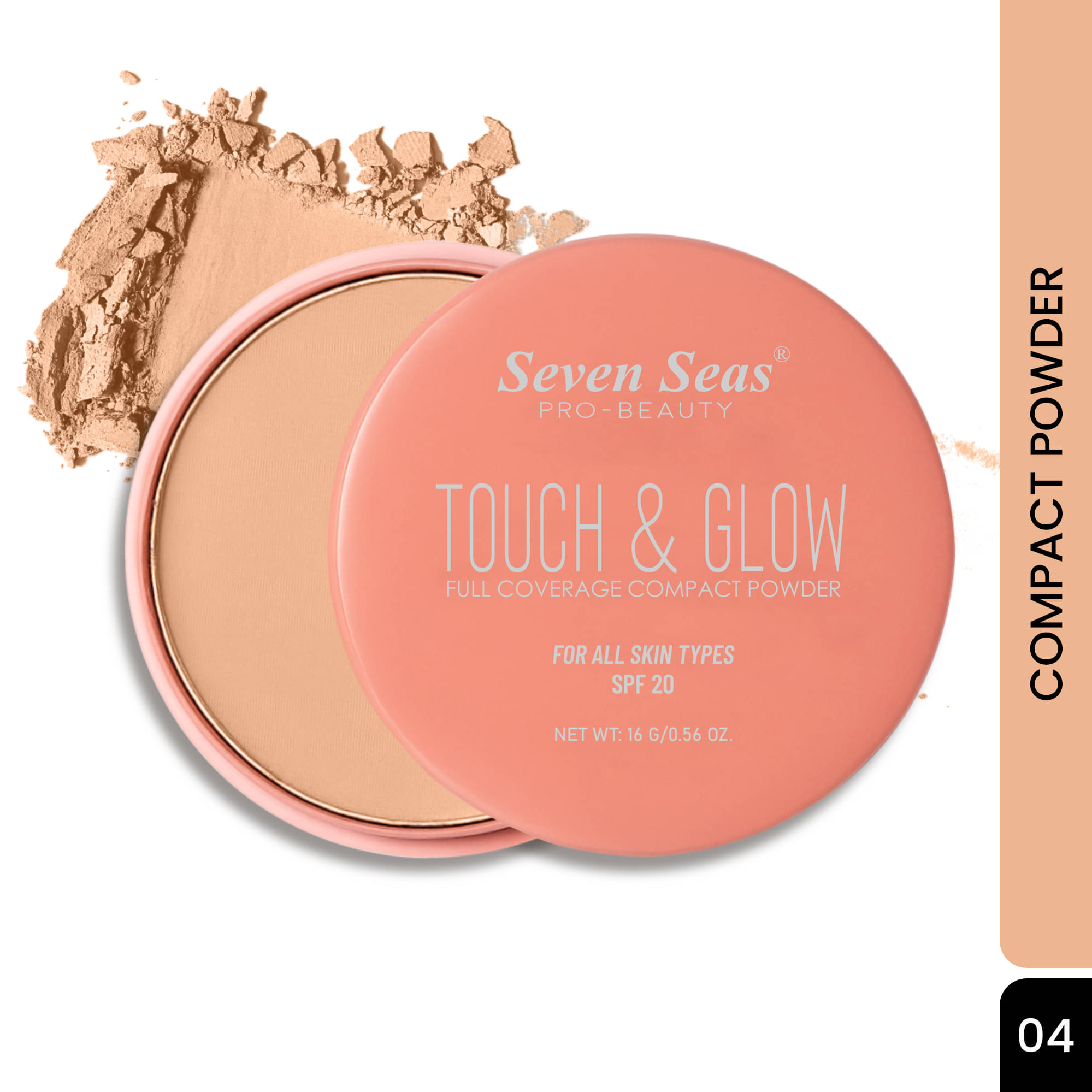     			Seven Seas Touch N Glow Compact Pressed Powder Dark 16 g