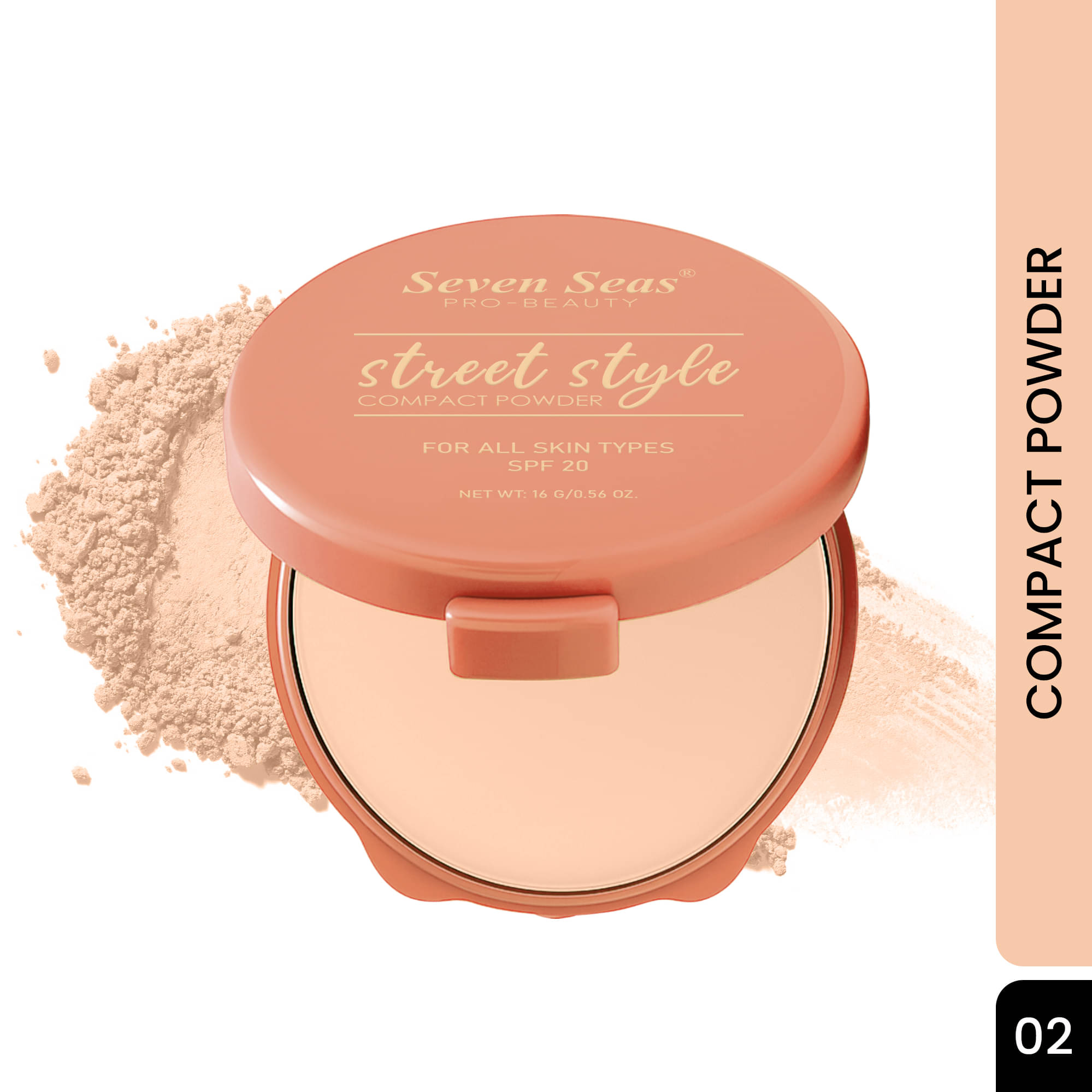     			Seven Seas Touch N Glow Compact Pressed Powder Medium 16 g