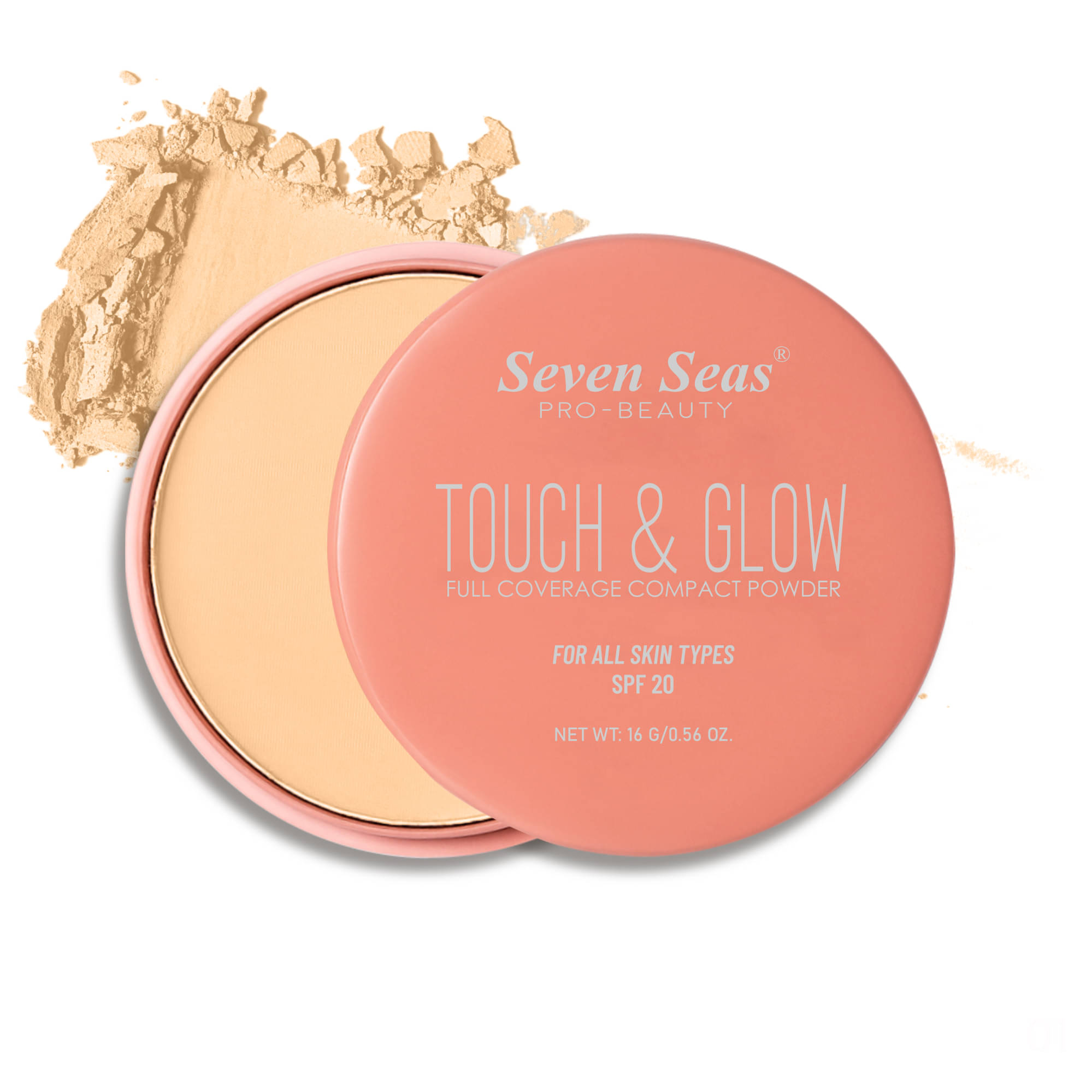     			Seven Seas Touch N Glow Compact Pressed Powder Light 16 g