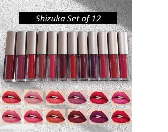    			Shizuka Multi Matte Transferproof Liquid Lipstick ( Pack of 12 )