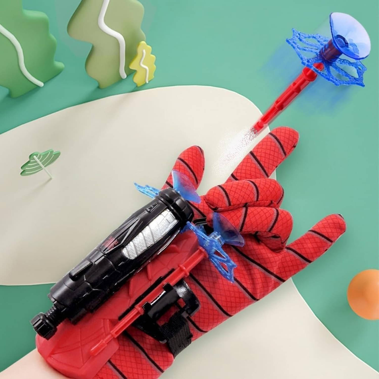     			Spider Web Shooters Toy for Kids Fans, Hero Launcher Wrist Toy Set, Cosplay Launcher Bracers Accessories, Sticky Wall Soft Bomb Funny Children's Educational Toys, Multicolor (Spider Webs)
