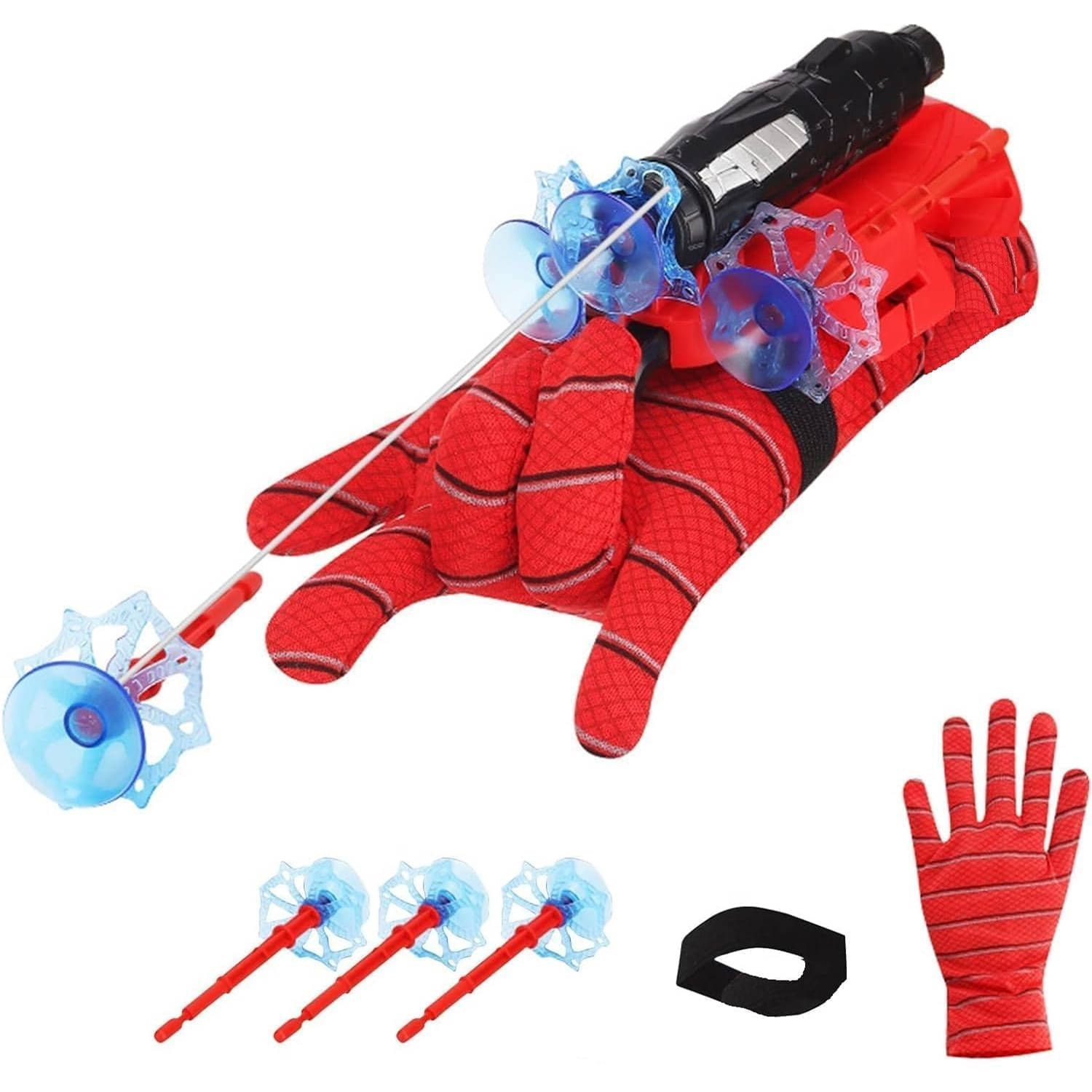     			Spider Web Shooters Toy for Kids Fans, Hero Launcher Wrist Toy Set, Cosplay Launcher Bracers Accessories, Sticky Wall Soft Bomb Funny Children's Educational Toys, Multicolor (Spider Webs)