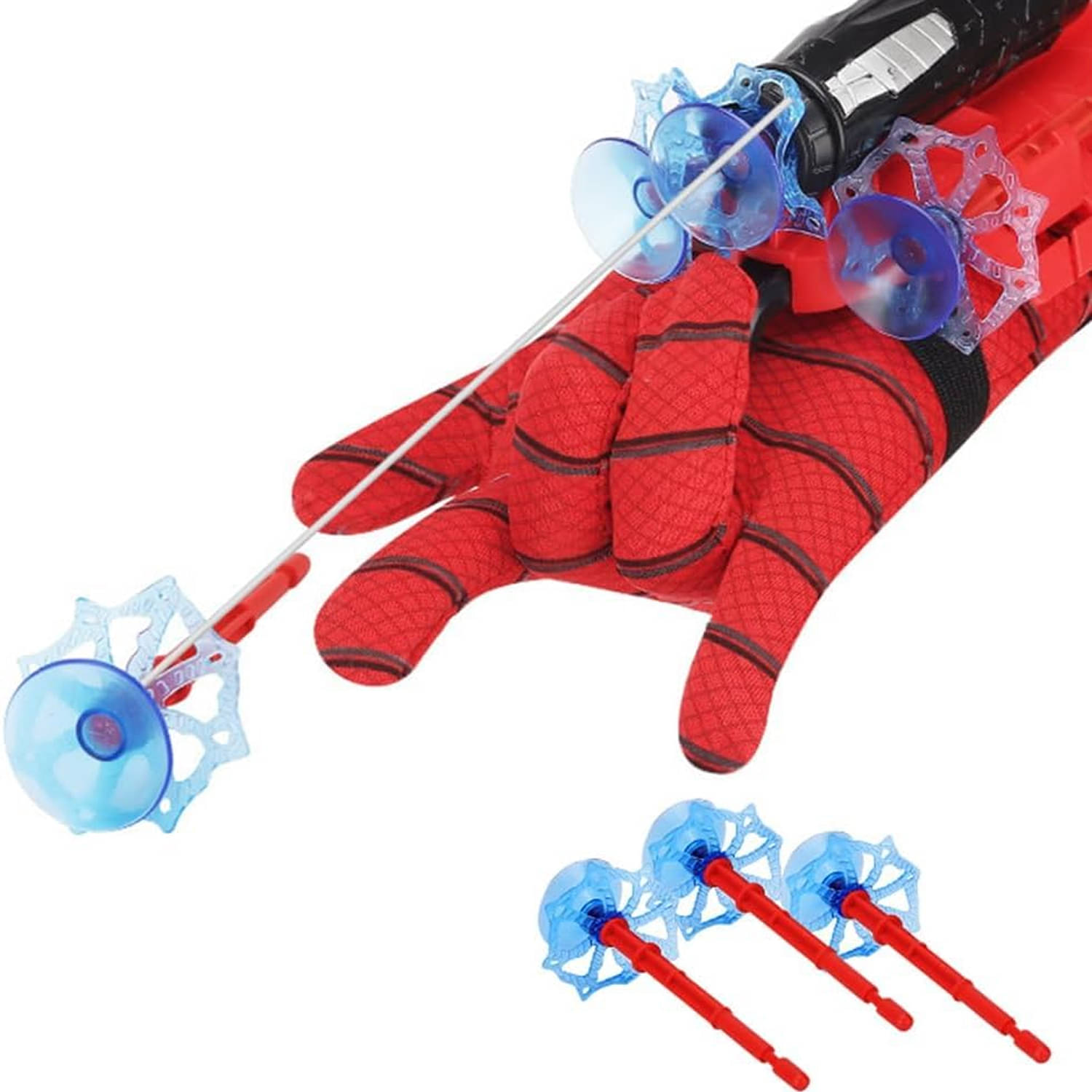     			Spider Web Shooters Toy for Kids Fans, Hero Launcher Wrist Toy Set, Cosplay Launcher Bracers Accessories, Sticky Wall Soft Bomb Funny Children's Educational Toys, Multicolor (Spider Webs)