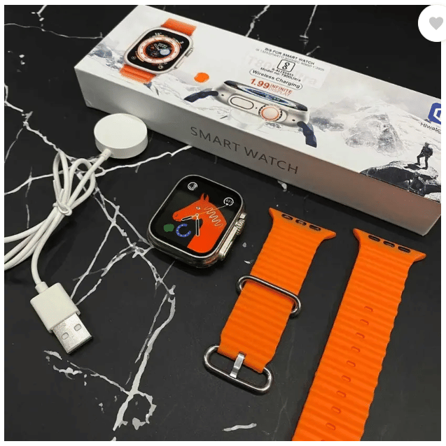     			T800 Ultra Smart Watch 1.9” (48 mm) Display Bluetooth Calling HD Smartwatch  (Orange Strap, Free Size)