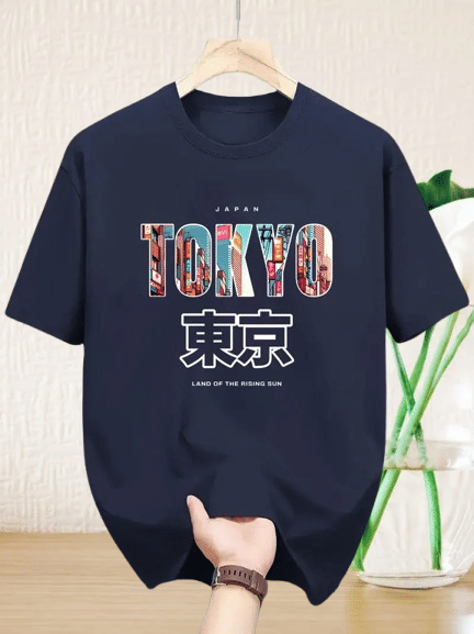     			TwentyTwo Creation Men Cotton Blend Regular Fit Printed T-Shirt ( Navy Blue )