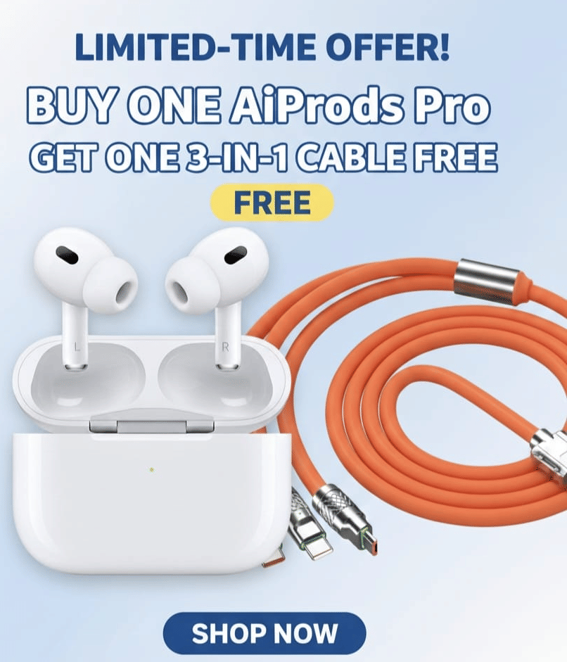     			Tws airpods display bluetooth, Earbuds Pro + 3 in 1 data fast cable ,  Bluetooth Headphone + 3 in 1 charging cable