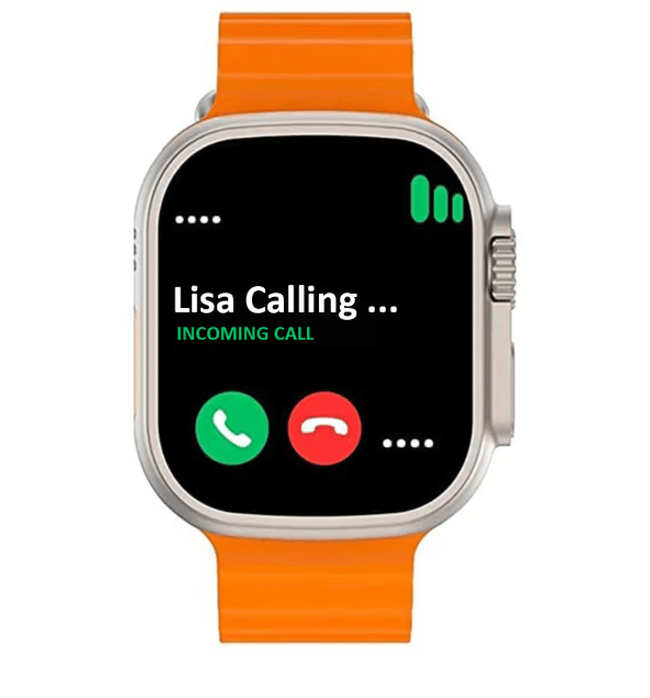     			Ultra BT Calling Touch Screen Orange Smart Watch