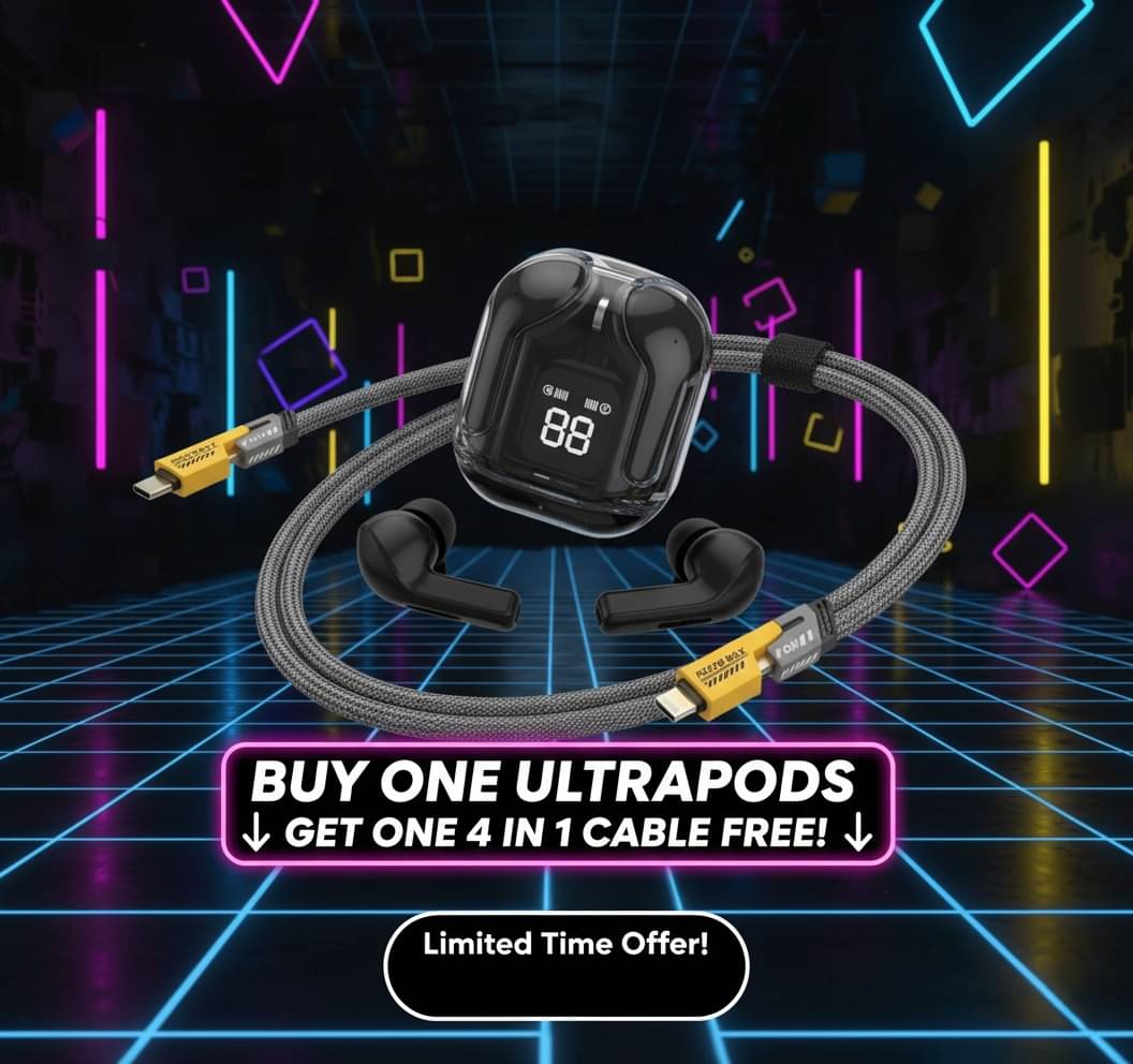     			Ultrapod Earpod True Wireless Bluetooth Headphone, TWS earphone, earphone, Best Quality Wireless Bluetooth Headphones & Earphones, 36 Hrs Playtime, 10mm HD Drivers, Sweat Proof