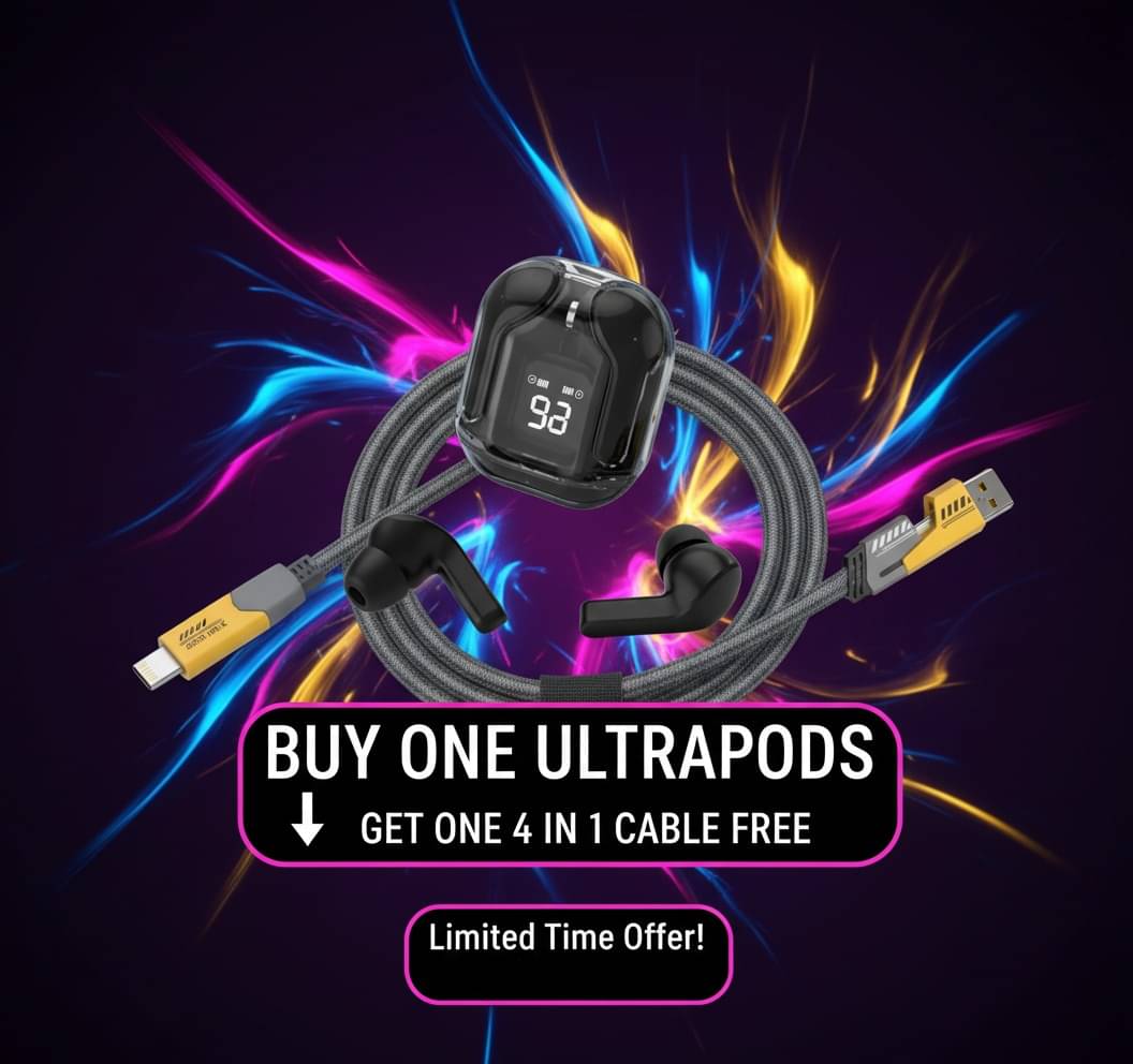     			Ultrapod Earpod True Wireless Bluetooth Headphone, TWS earphone, earphone, Best Quality Wireless Bluetooth Headphones & Earphones, 36 Hrs Playtime, 10mm HD Drivers, Sweat Proof