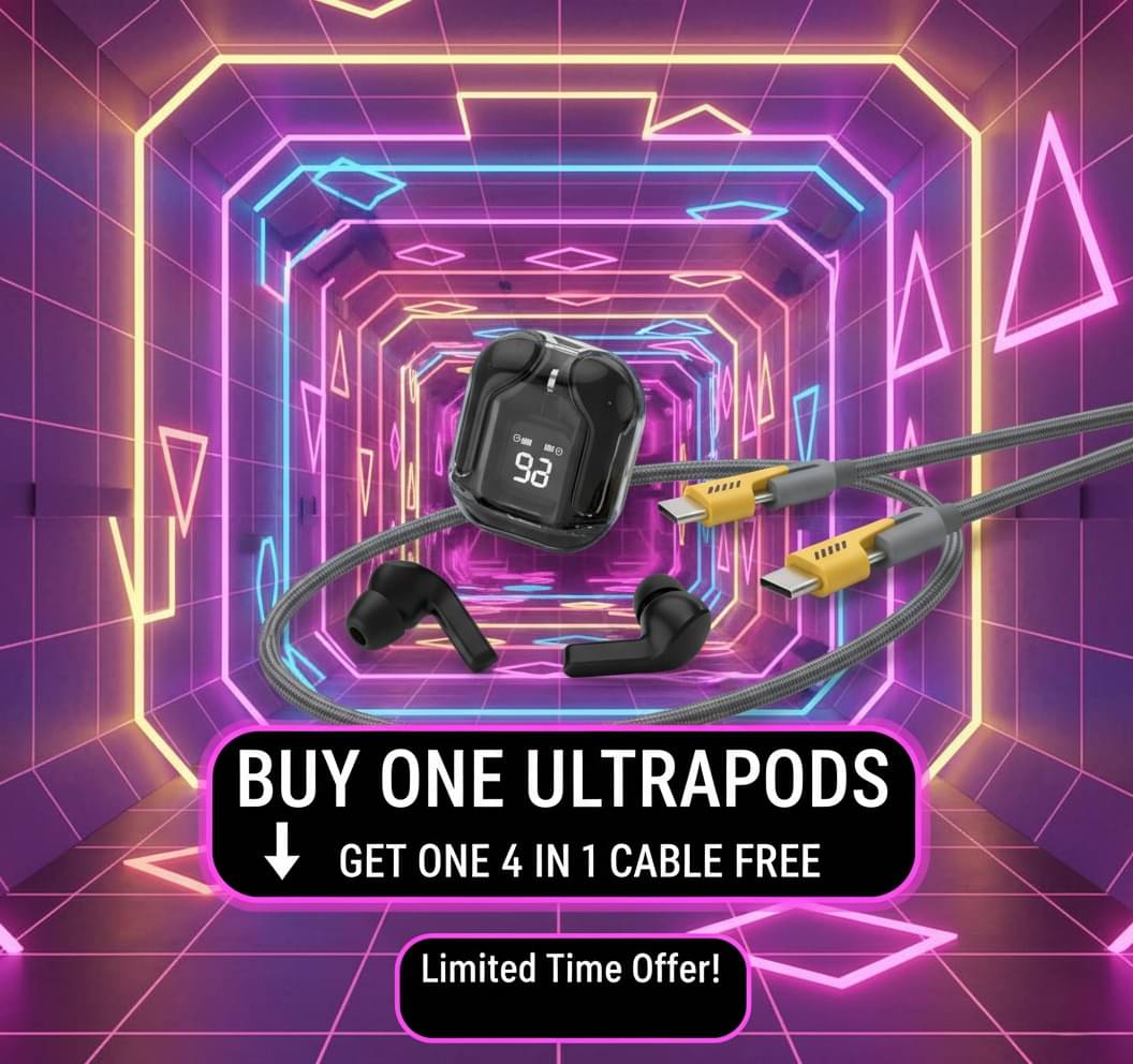     			Ultrapod Earpod True Wireless Bluetooth Headphone, TWS earphone, earphone, Best Quality Wireless Bluetooth Headphones & Earphones, 36 Hrs Playtime, 10mm HD Drivers, Sweat Proof