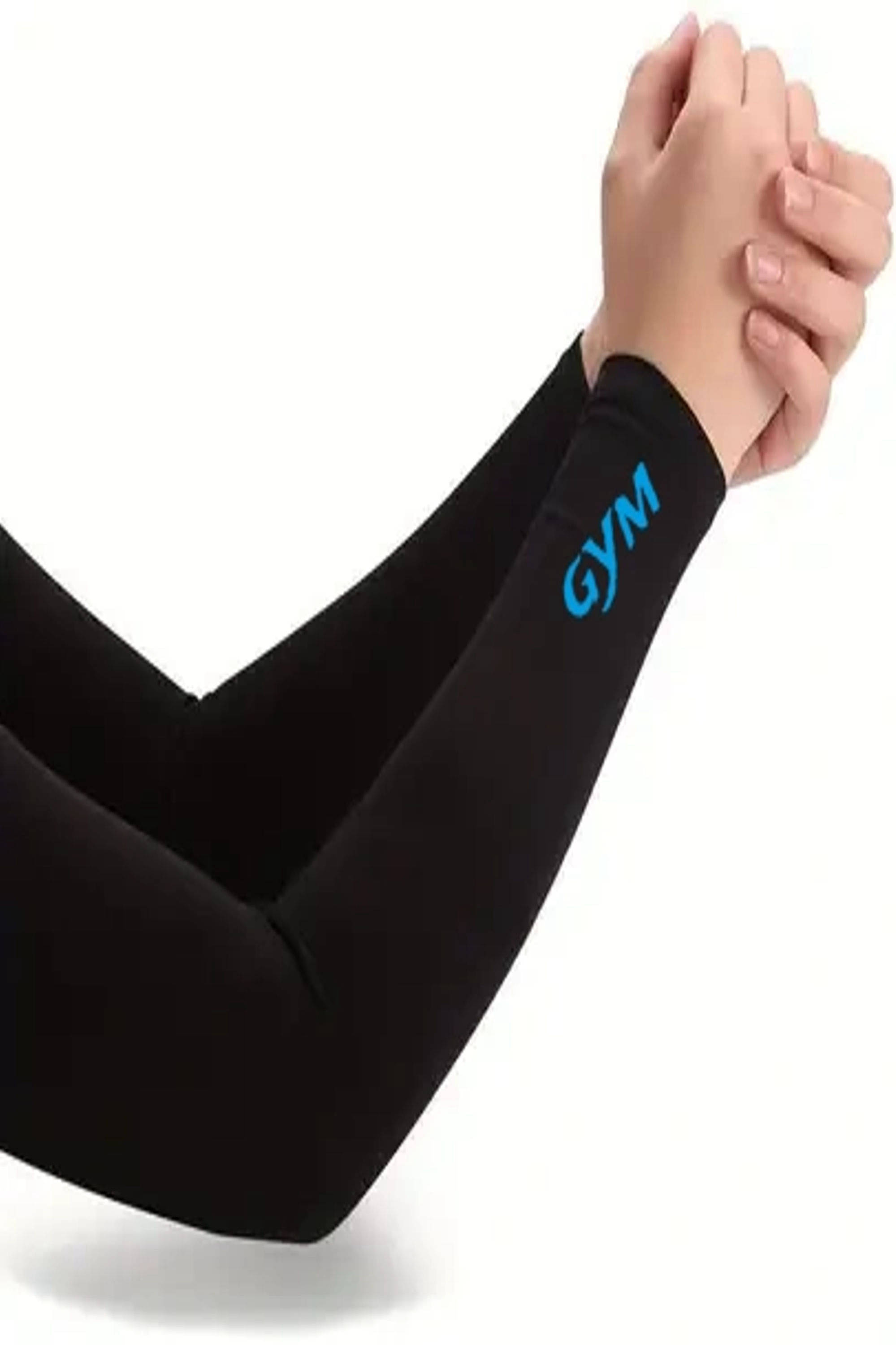     			VTSports Black Solid Riding Sleeves ( Single Set )