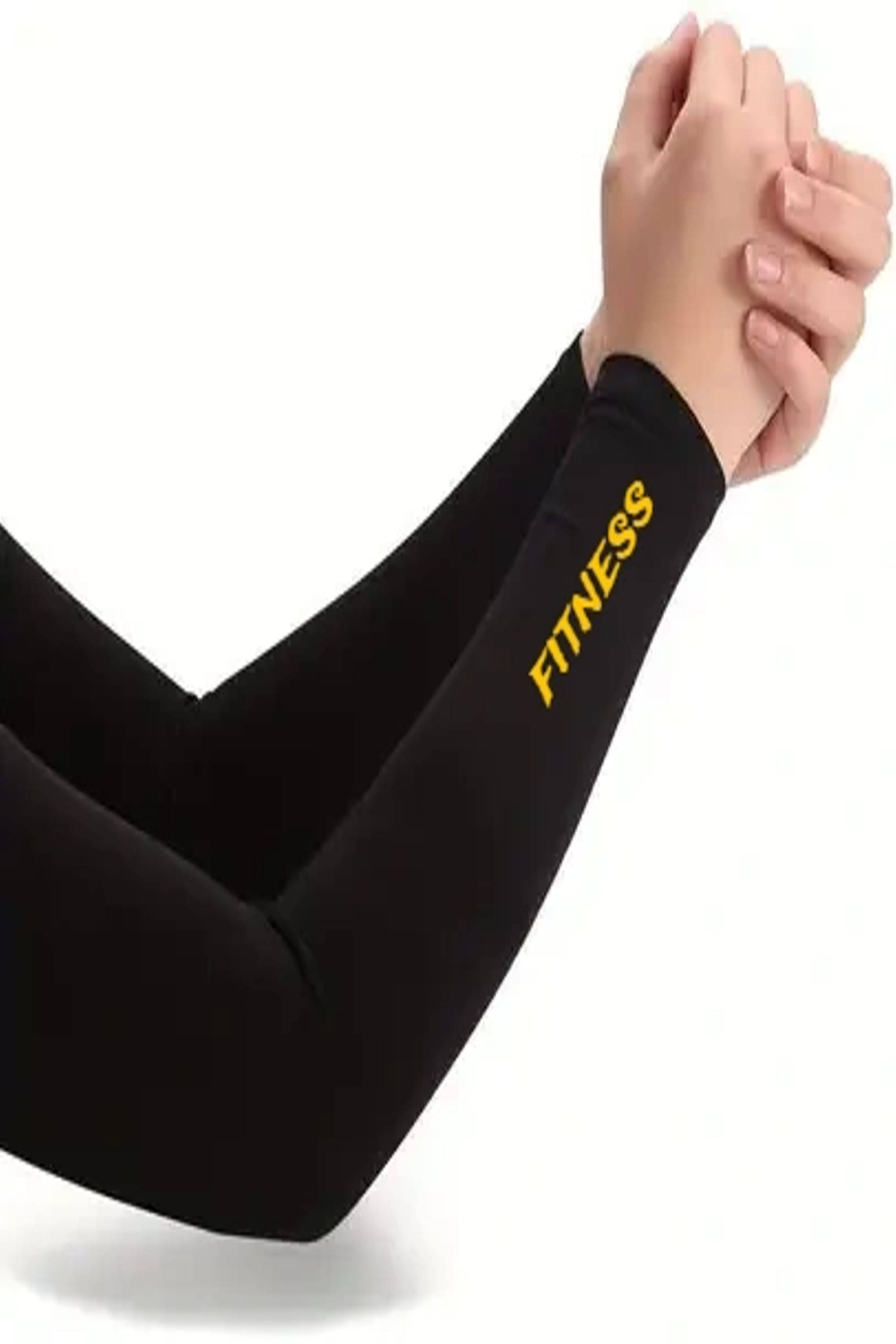     			VTSports Black Solid Riding Sleeves ( Single Set )