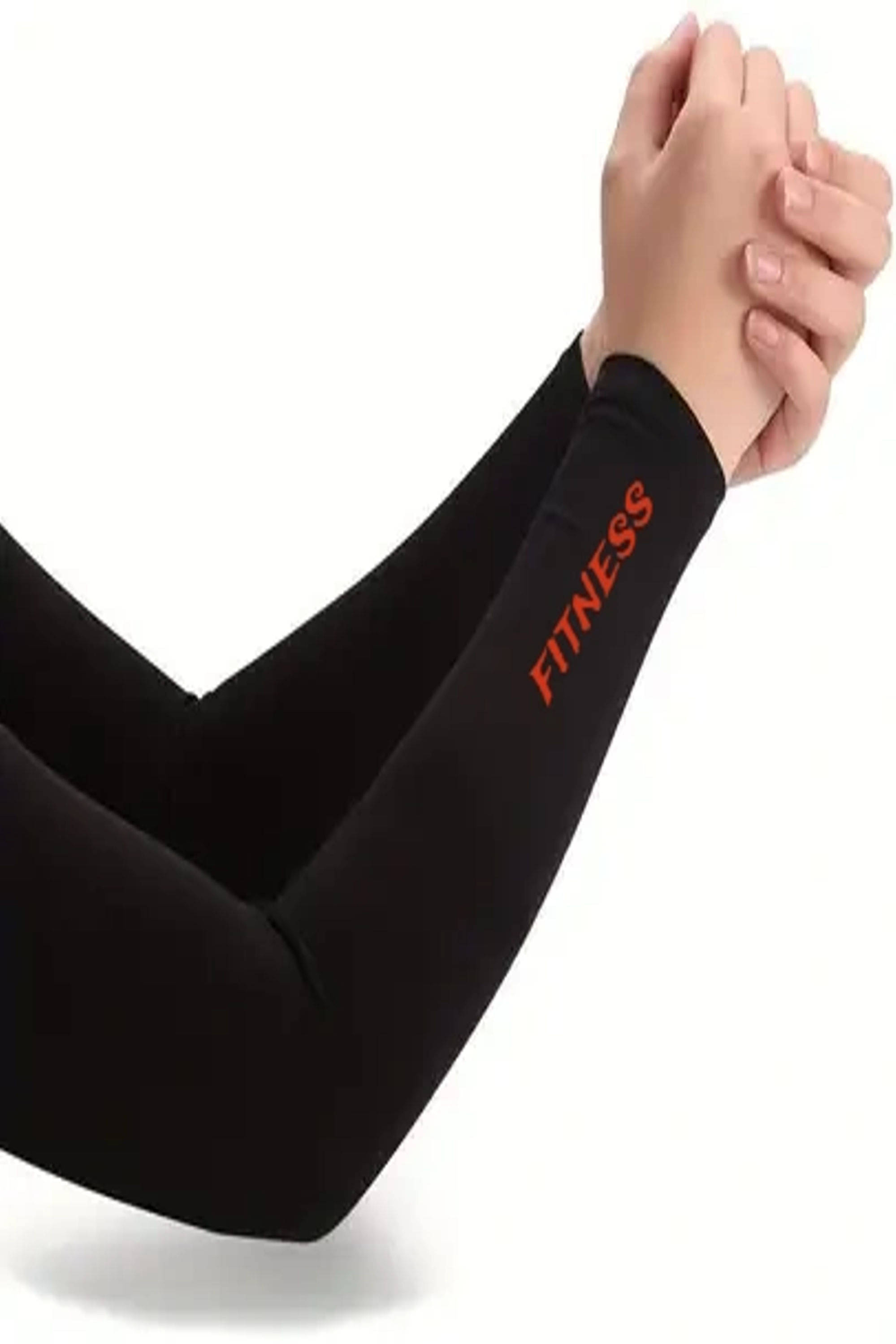     			VTSports Black Solid Riding Sleeves ( Single Set )