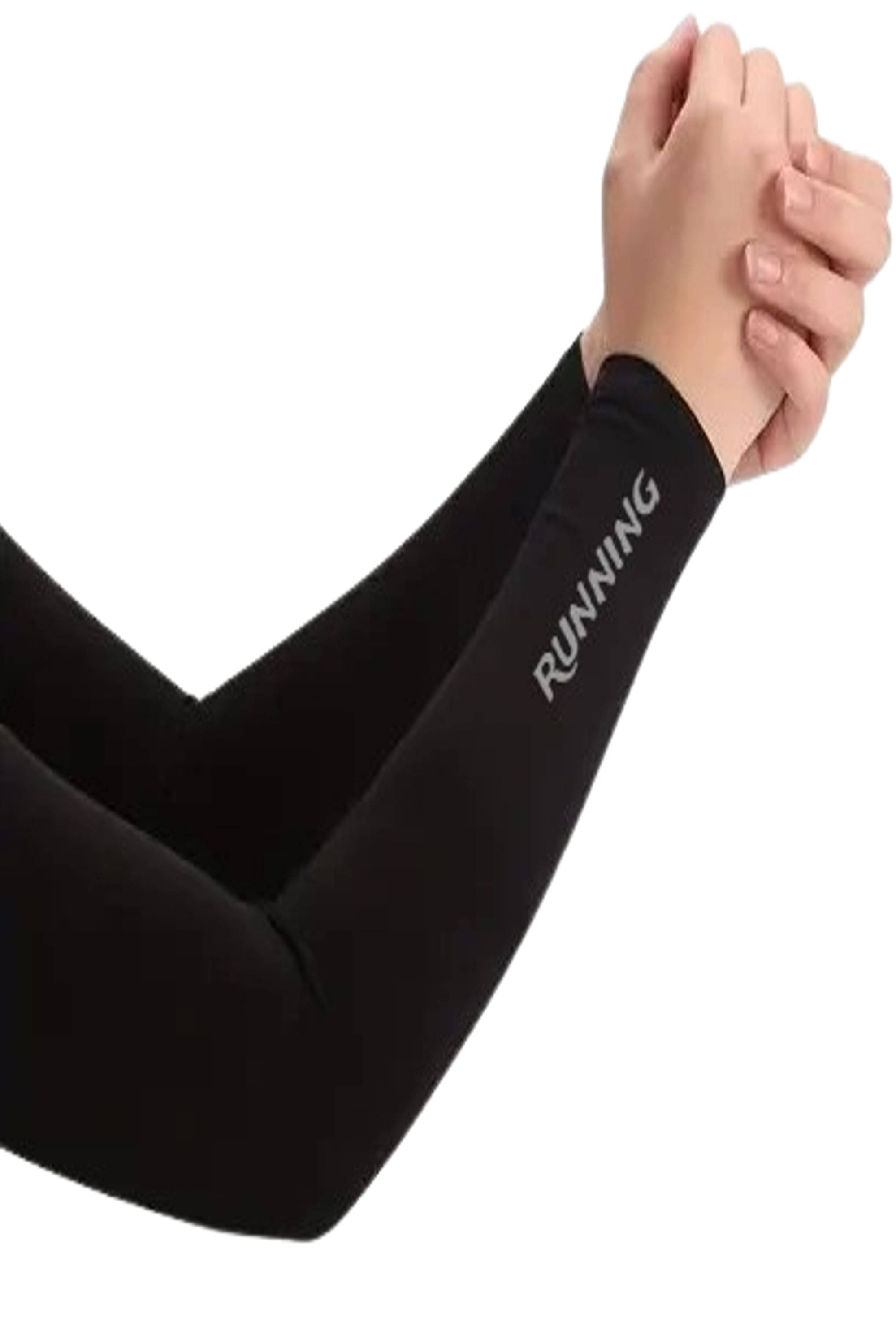     			VTSports Black Solid Riding Sleeves ( Single Set )