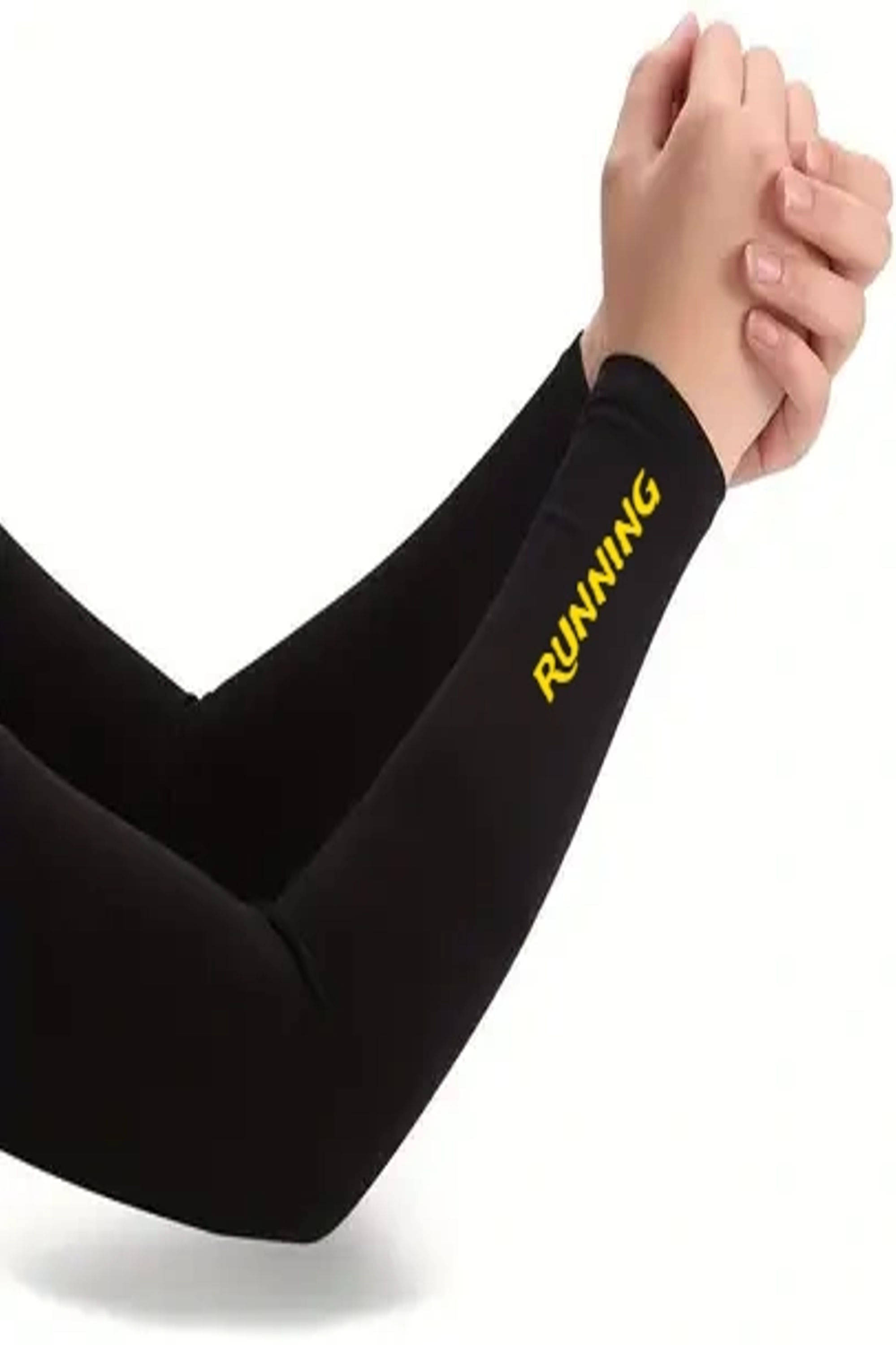     			VTSports Black Solid Riding Sleeves ( Single Set )