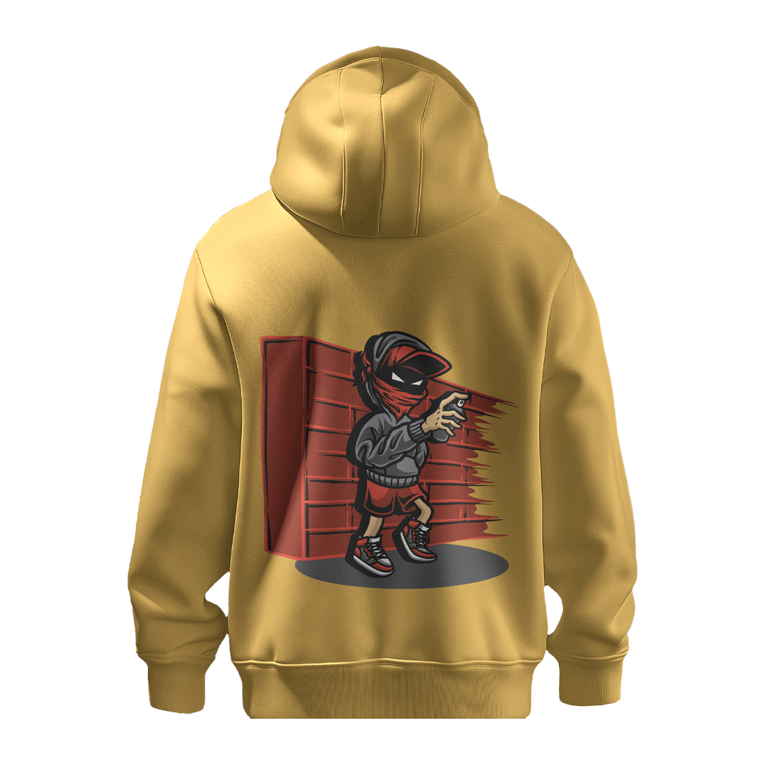     			bull clothing Cotton Blend Hooded Men's Sweatshirt - Yellow ( Pack of 1 )