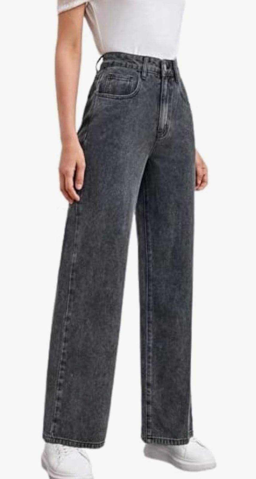     			AD Fashion Women's Straight Fit High-Rise Jeans ( Dark Grey )