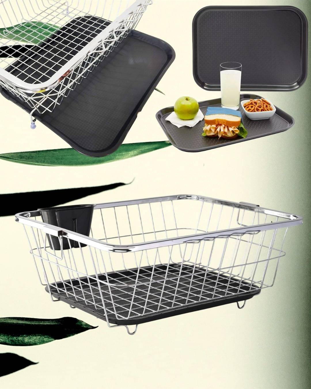     			ALCY Silver Steel Dish Racks ( Pack of 1 )