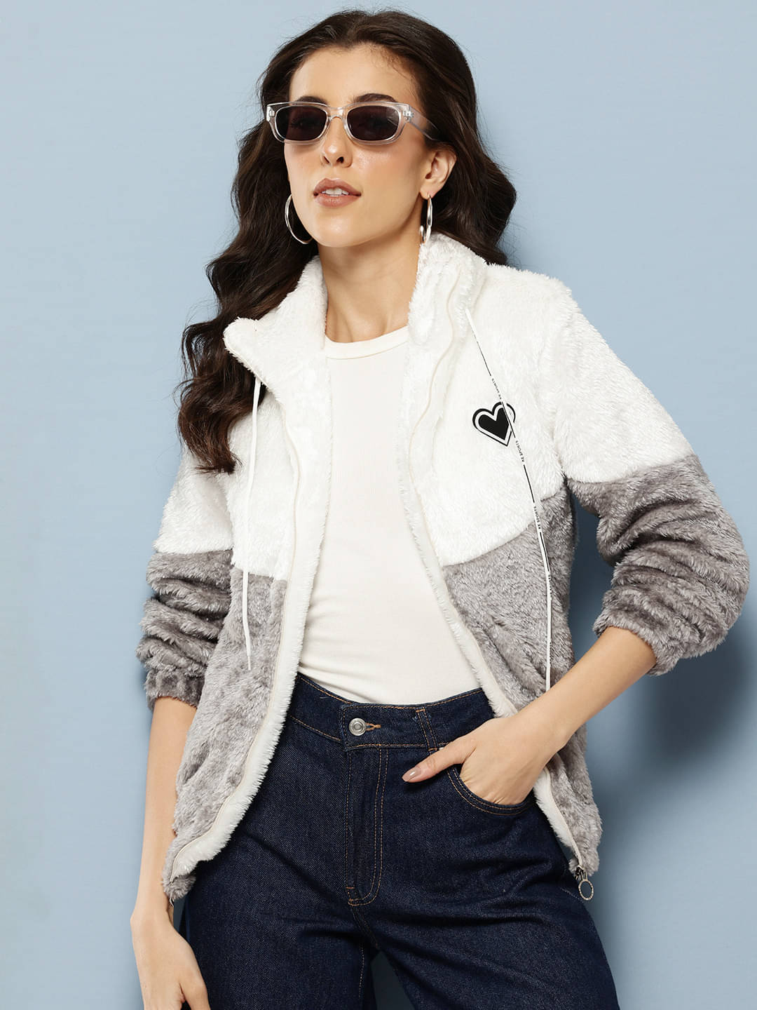     			Aarika - Faux Fur Grey Jackets Pack of 1
