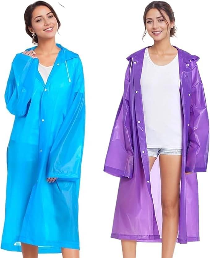 Adorazone Multicolor PVC Men's Long Raincoat ( Pack of 2 ) Adorazone Multicolor PVC Men's Long Raincoat ( Pack of 2 )