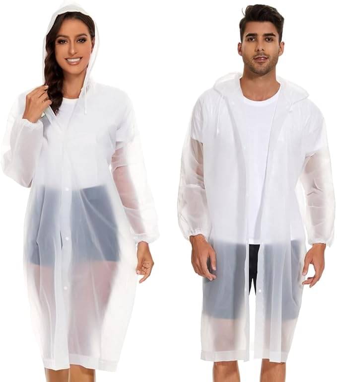     			Adorazone White PVC Men's Long Raincoat ( Pack of 1 )