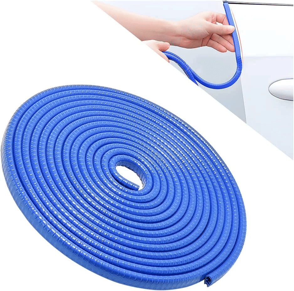     			Aksmit Car Door Edge Guards, 16FT Car Edge Rubber Seal Trim Protector, No Glue Needed U Shape Car Door Guard Universal for Most Cars, Vehicles, SUVs (16FT) (Blue)