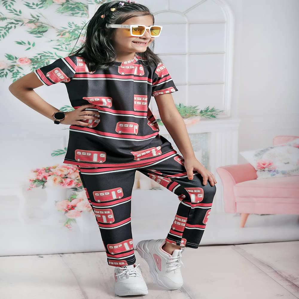     			Alanta Pack of 1 Girls Cotton Blend Nightsuit Set ( Red )
