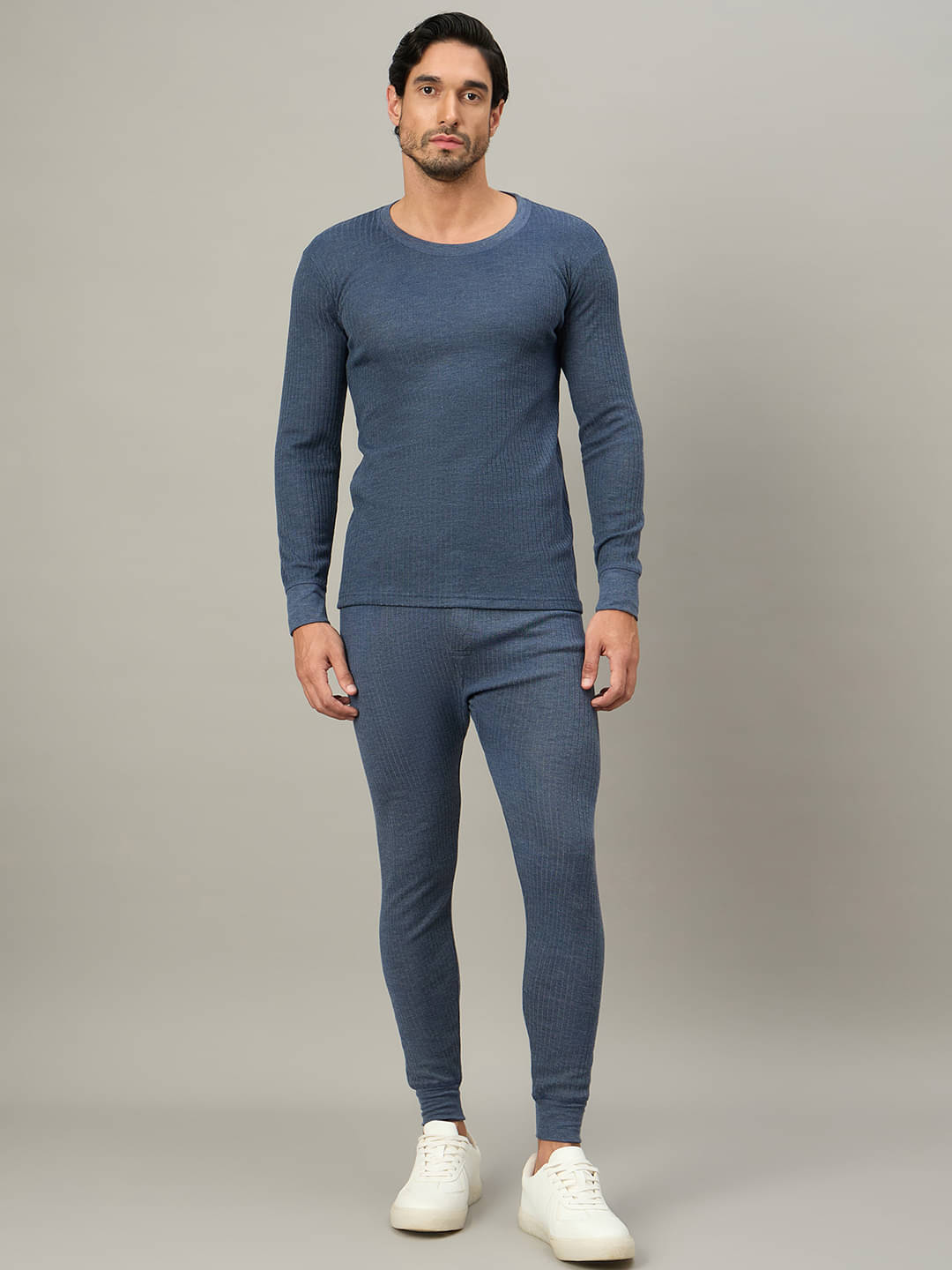 BRONATION Pack of 1 Cotton Blend Thermal Sets For Men's ( Navy Blue ) BRONATION Pack of 1 Cotton Blend Thermal Sets For Men's ( Navy Blue )