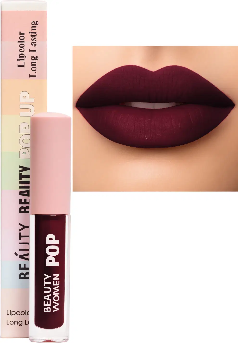 Beauty Women Maroon Matte Long Lasting Liquid Lipstick ( Pack of 1 )